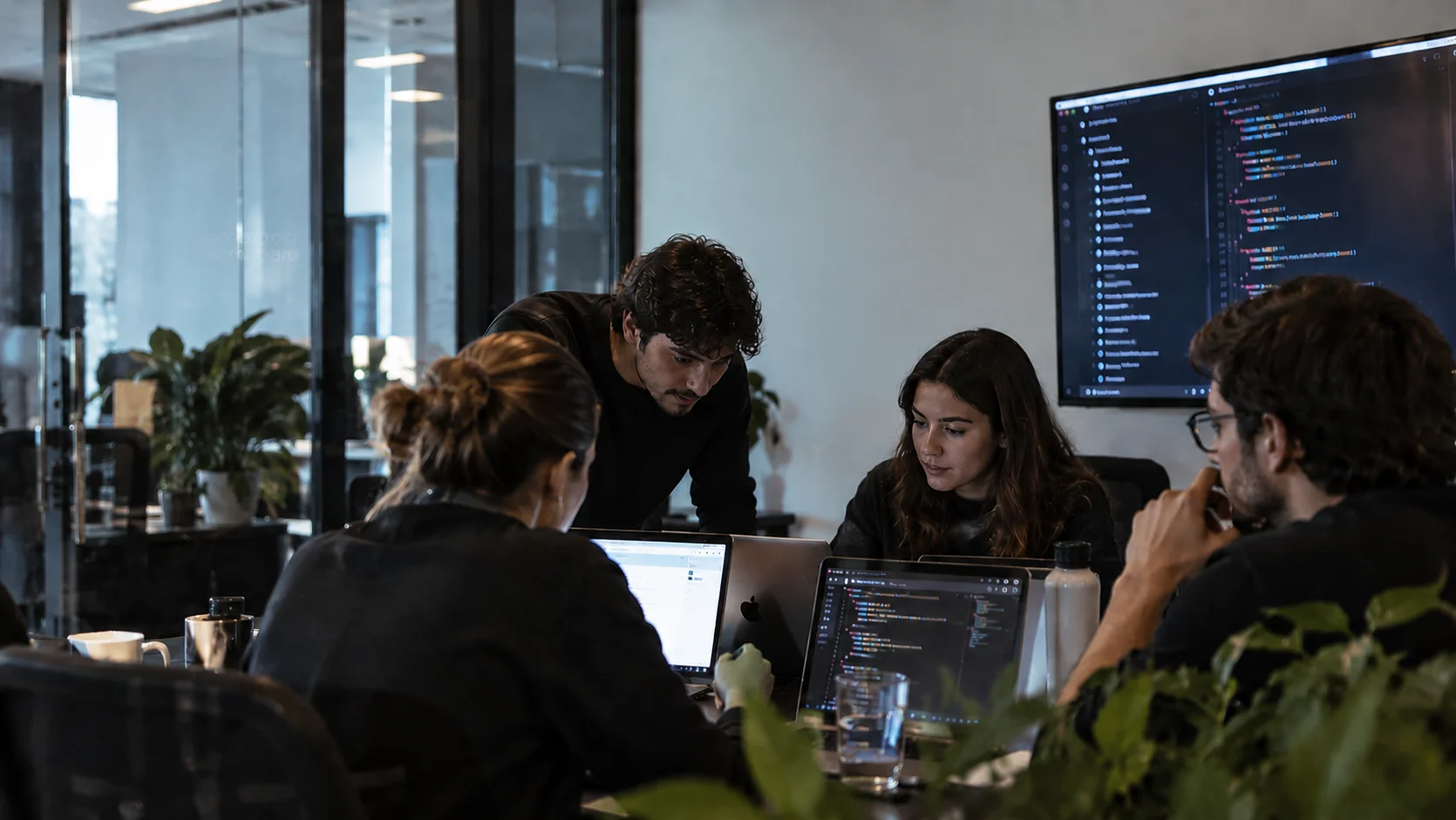 Equipo de Mainatek trabajando con tecnología